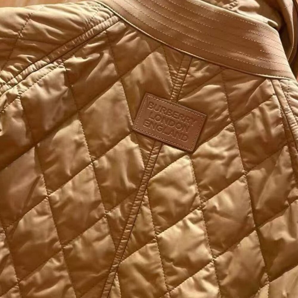 NWT Burberry Tything Diamond Quilted Long Jacket - Picture 8 of 8